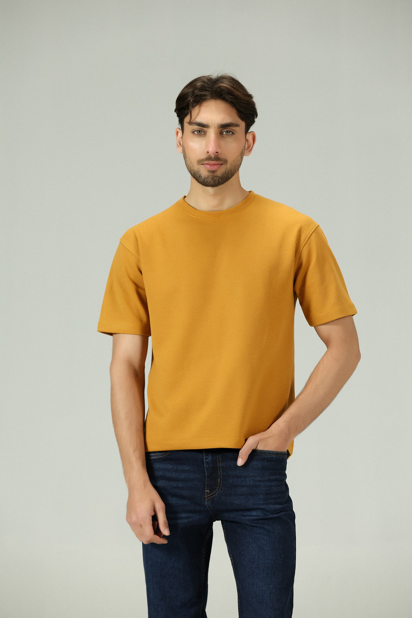 Citrine Core Rib Mustard Tee