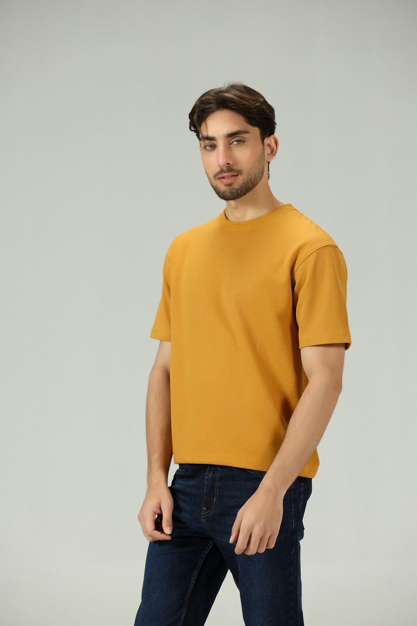 Citrine Core Rib Mustard Tee