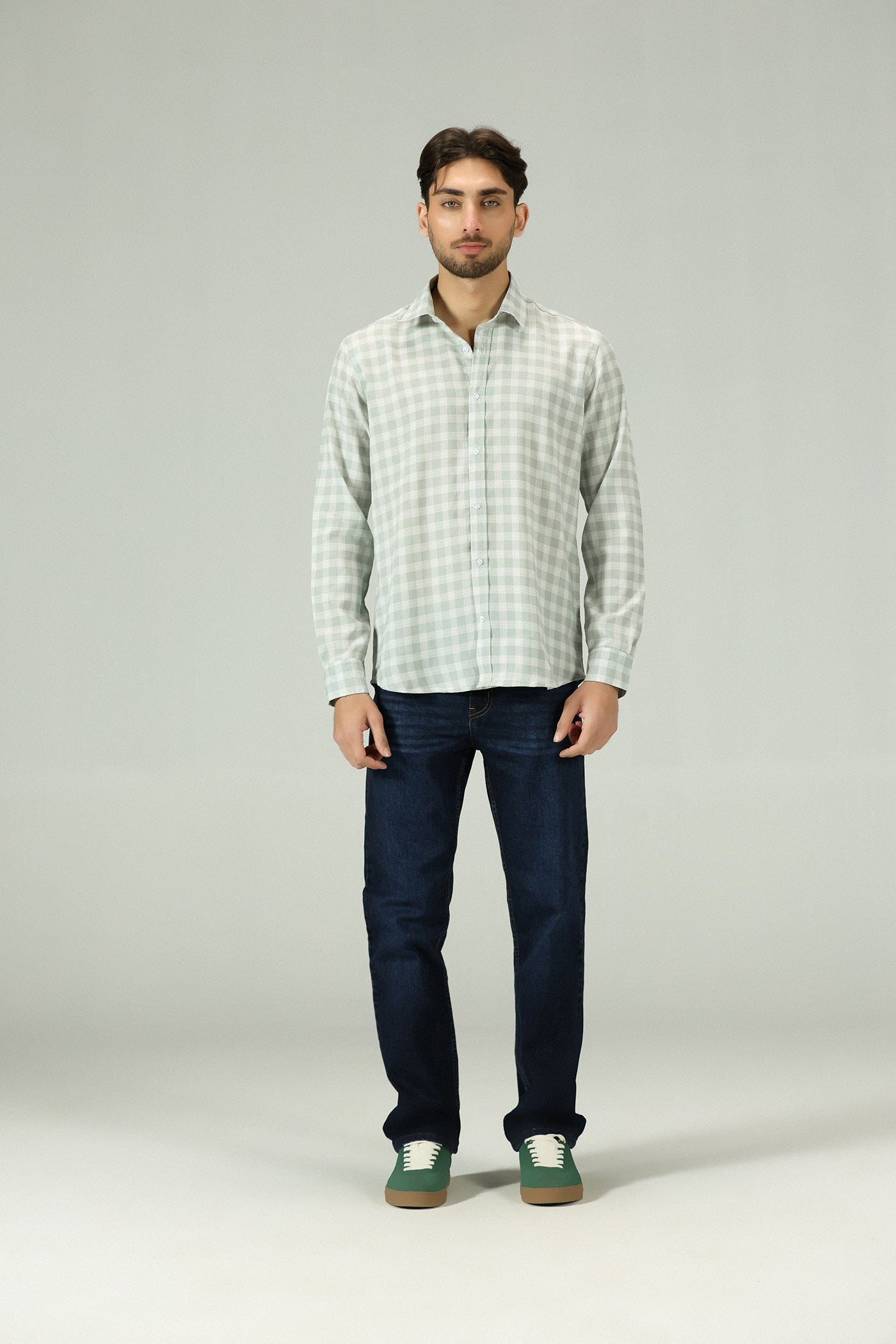 Refined Pastel Check Shirt