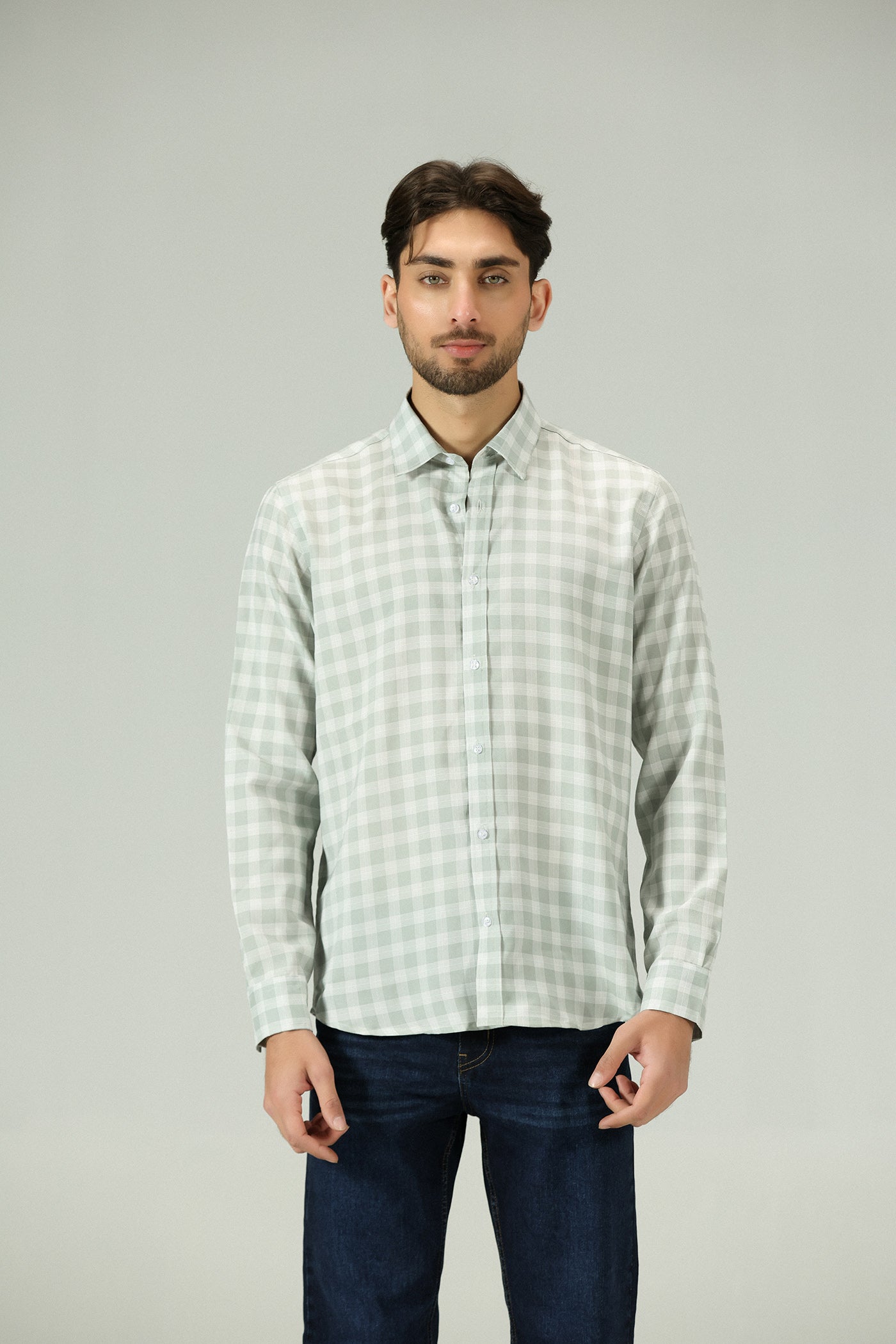 Refined Pastel Check Shirt
