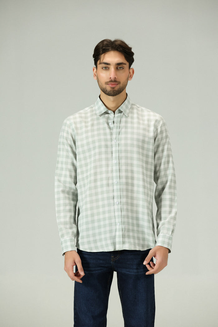 Refined Pastel Check Shirt