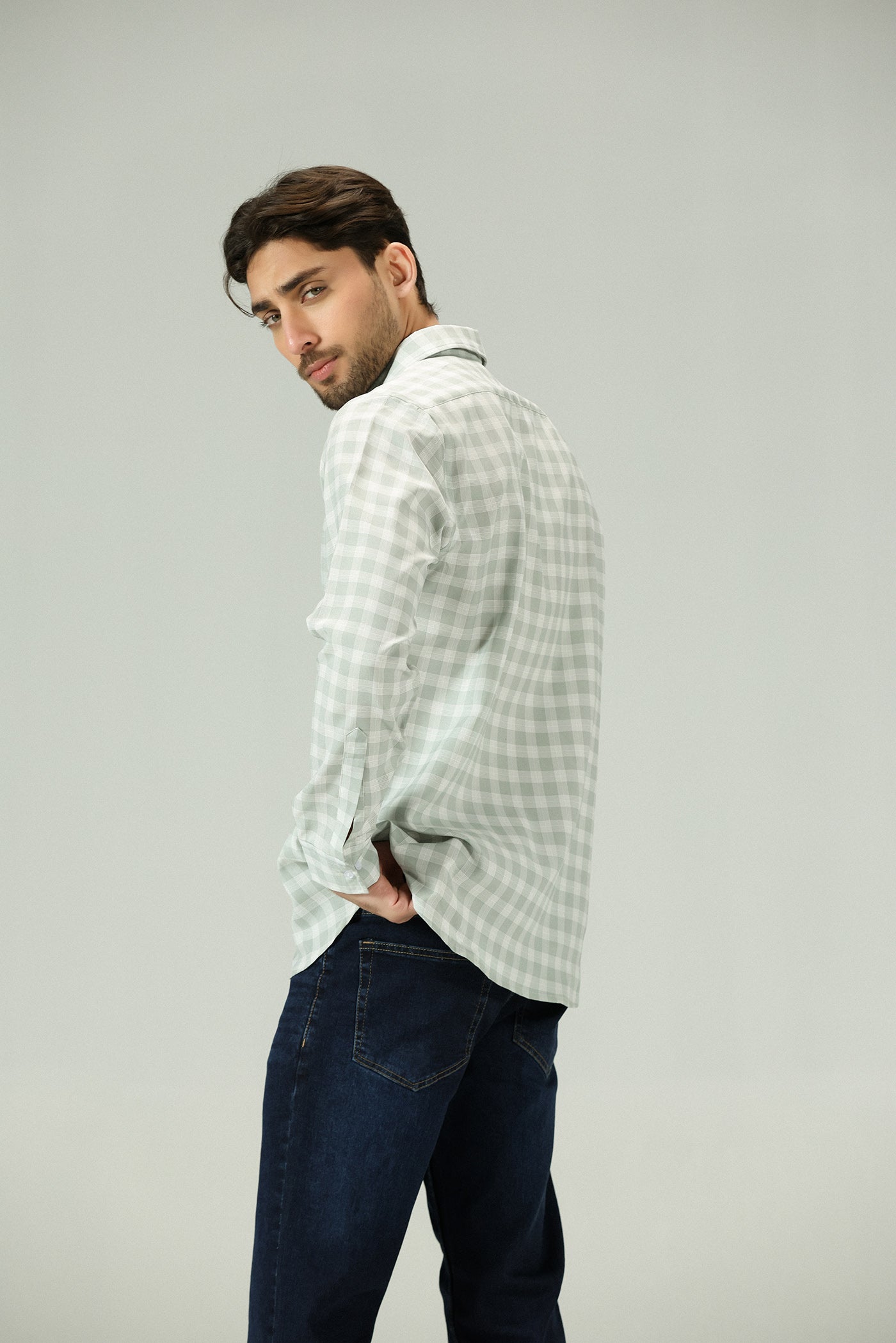 Refined Pastel Check Shirt