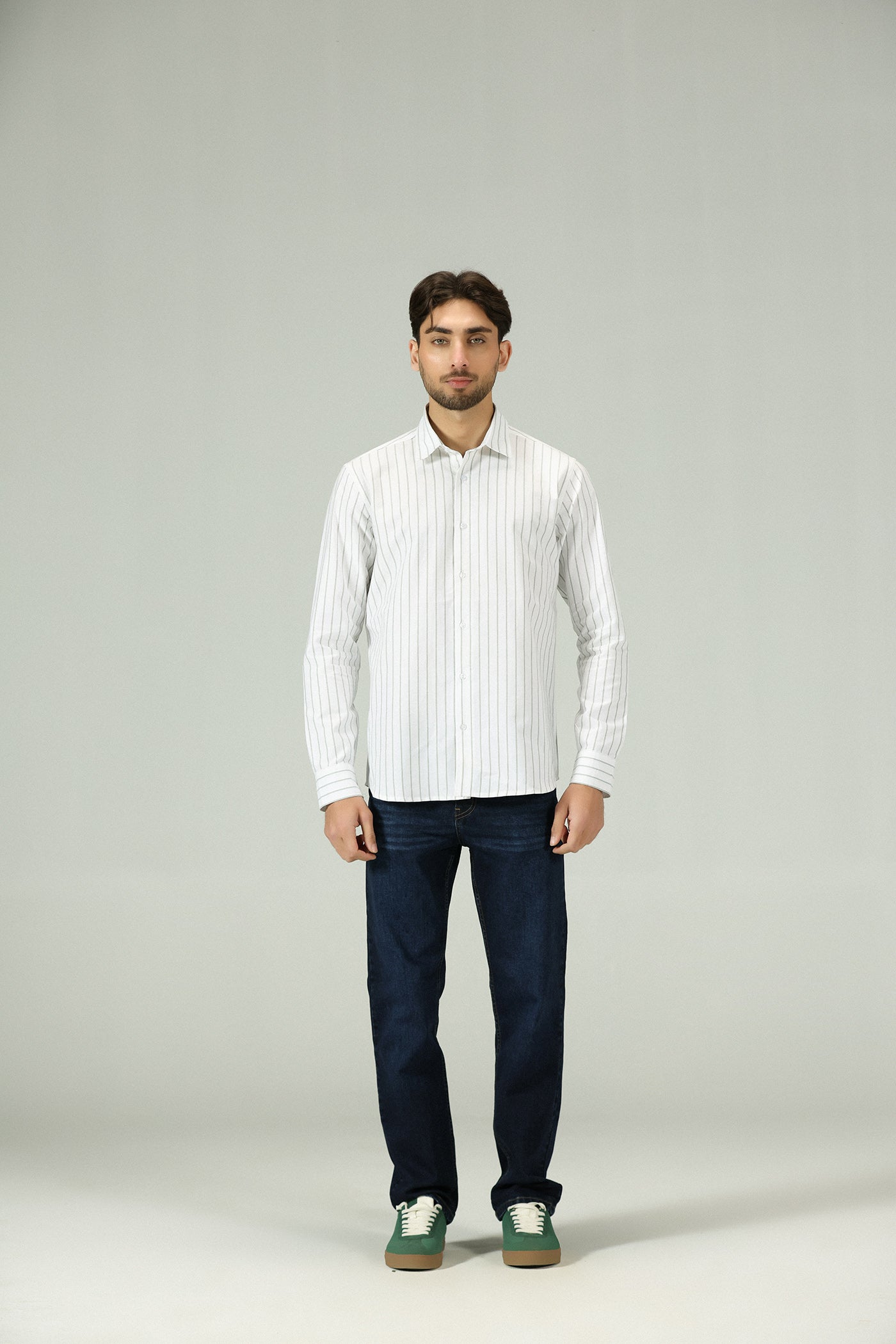Classic White Stripe Poplin Shirt