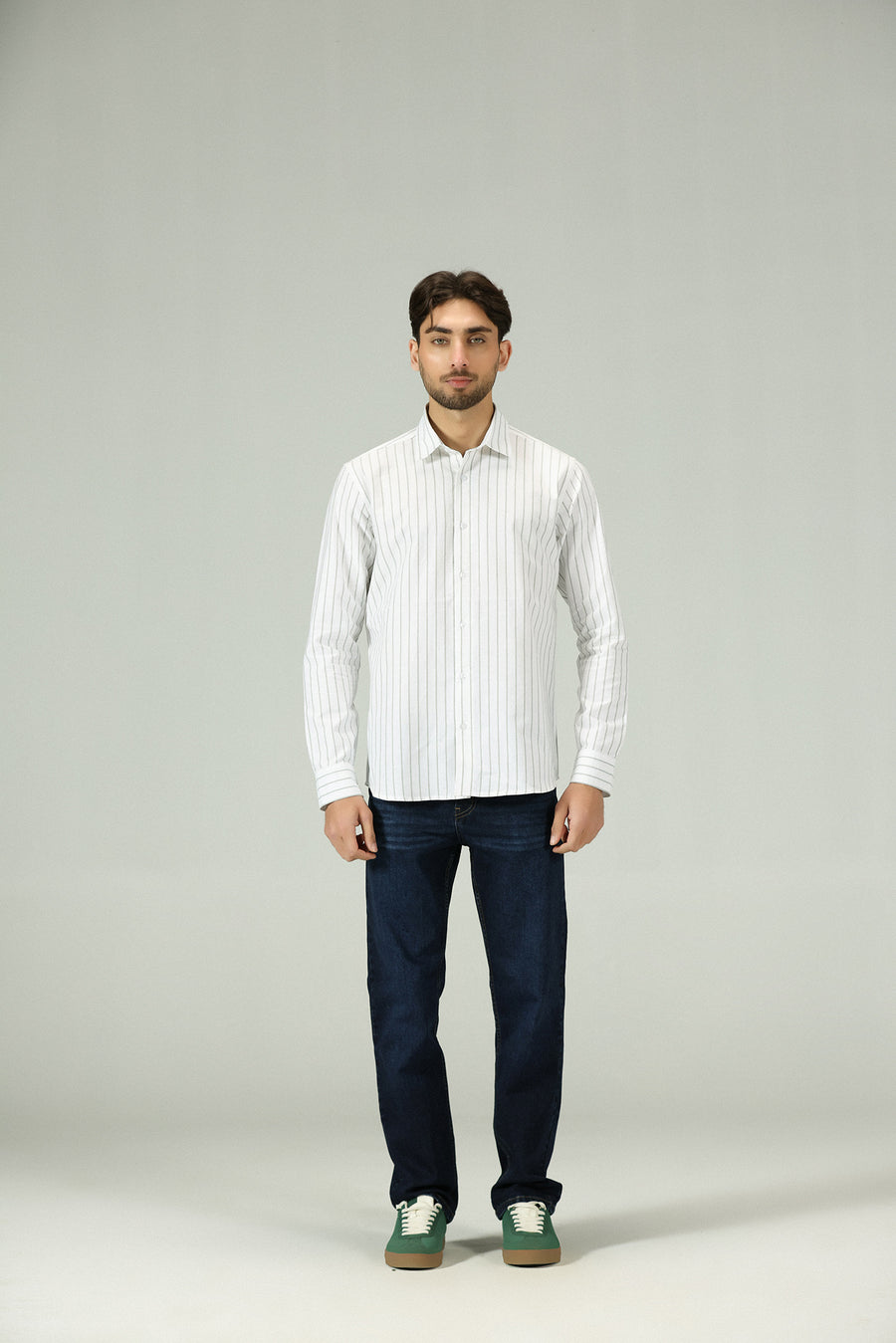 Classic White Stripe Poplin Shirt