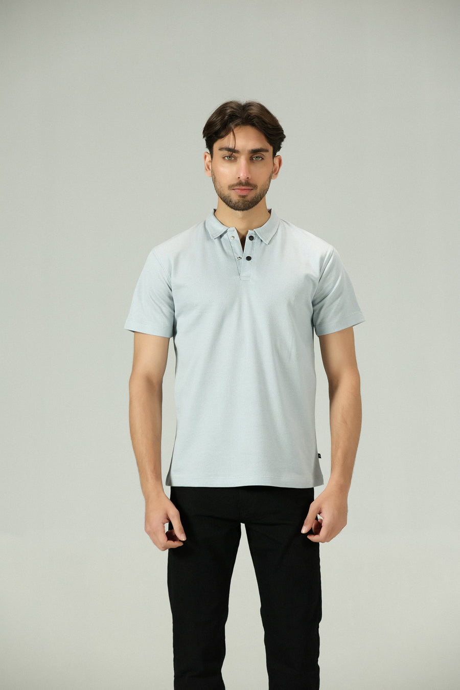 Luxe Breeze Popcorn Sky Polo