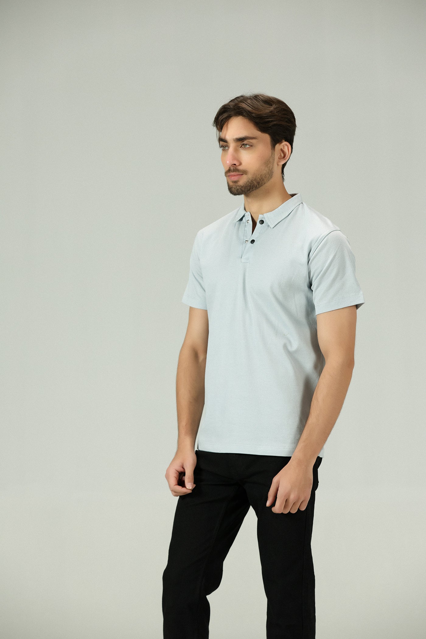 Luxe Breeze Popcorn Sky Polo