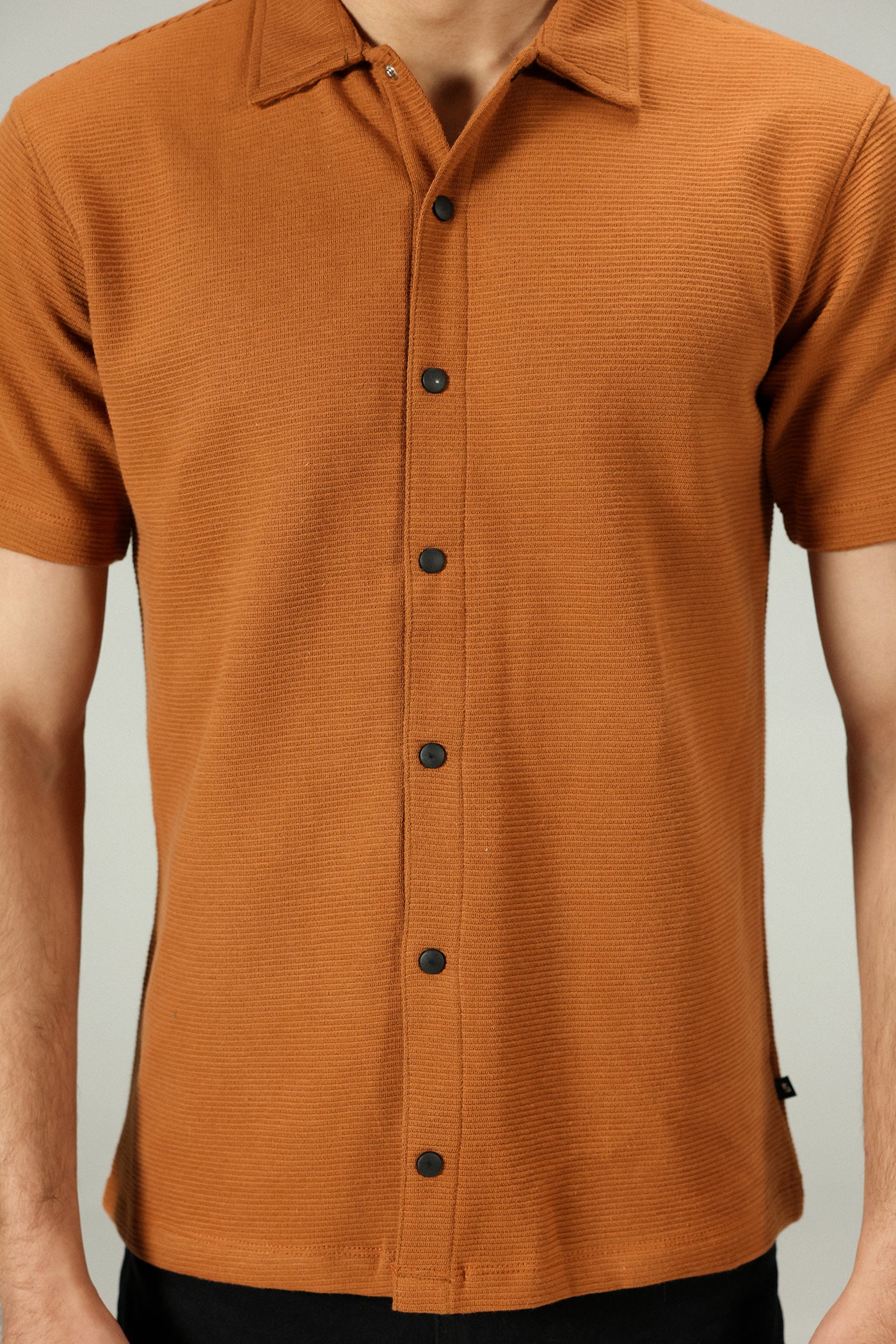 Textured Core Ottoman Mustard Shirt
