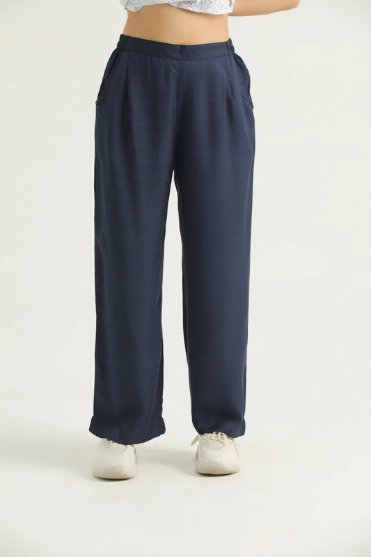Luxe Loom Navy Blue Pants