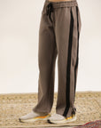 SMOKEY BROWN TROUSER WITH BLACK PANNELS