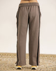 SMOKEY BROWN TROUSER WITH BLACK PANNELS