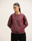 FLORAL SWEATSHIRT & BLACK TROUSER