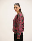 FLORAL SWEATSHIRT & BLACK TROUSER