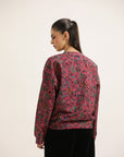 FLORAL SWEATSHIRT & BLACK TROUSER
