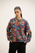 ABSTRACT MULTI-PRINT SWEATSHIRT