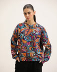 ABSTRACT MULTI-PRINT SWEATSHIRT