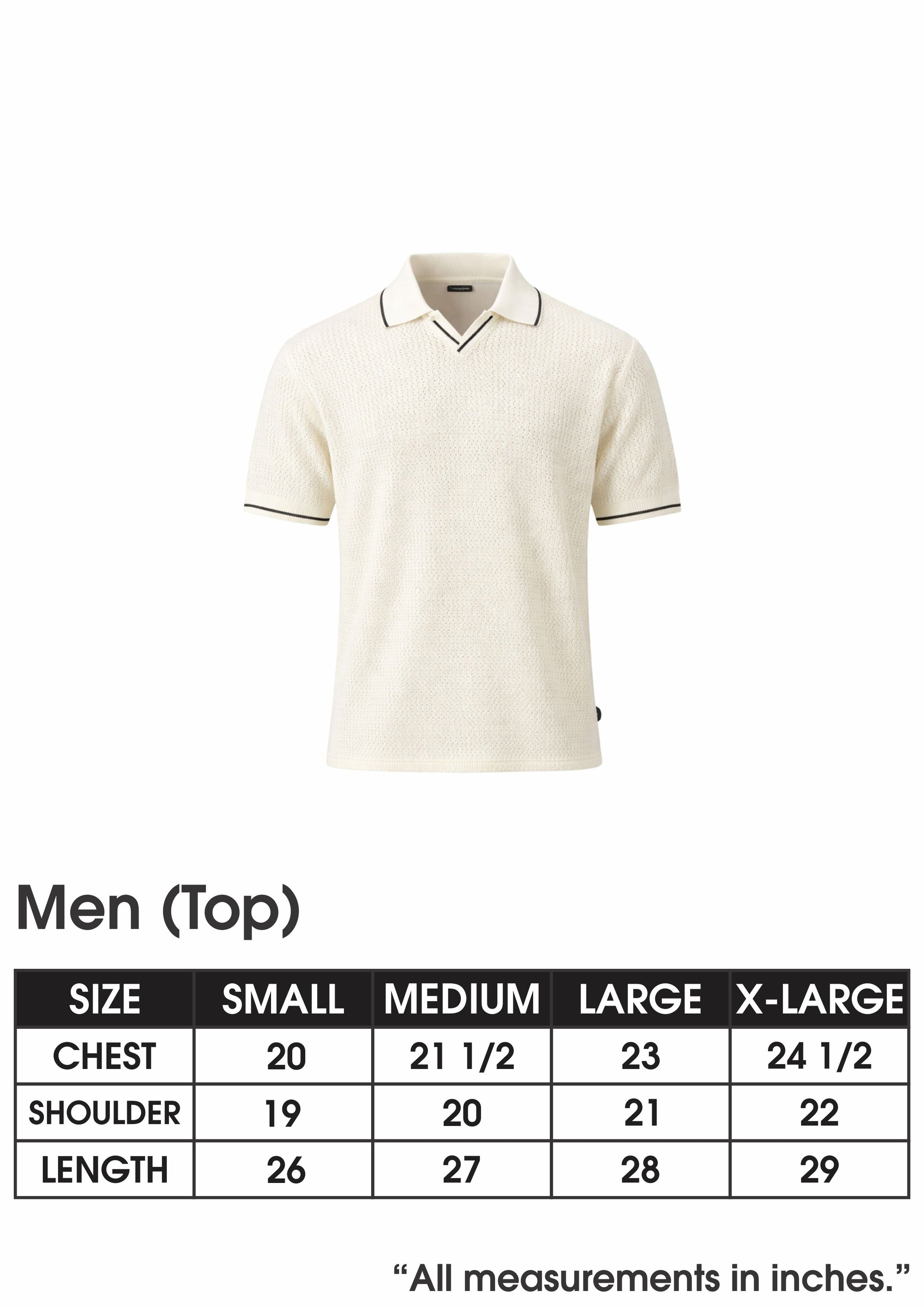 Jacquard Mesh offwhite Knitted Polo