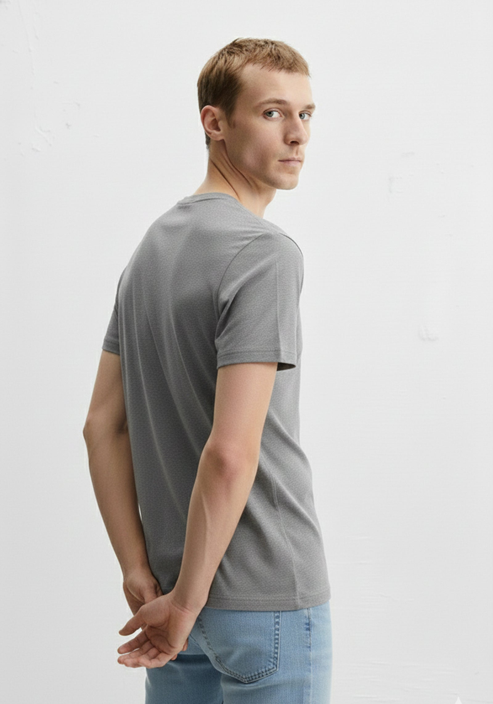 Grey Essential Crew Neck T-Shirt