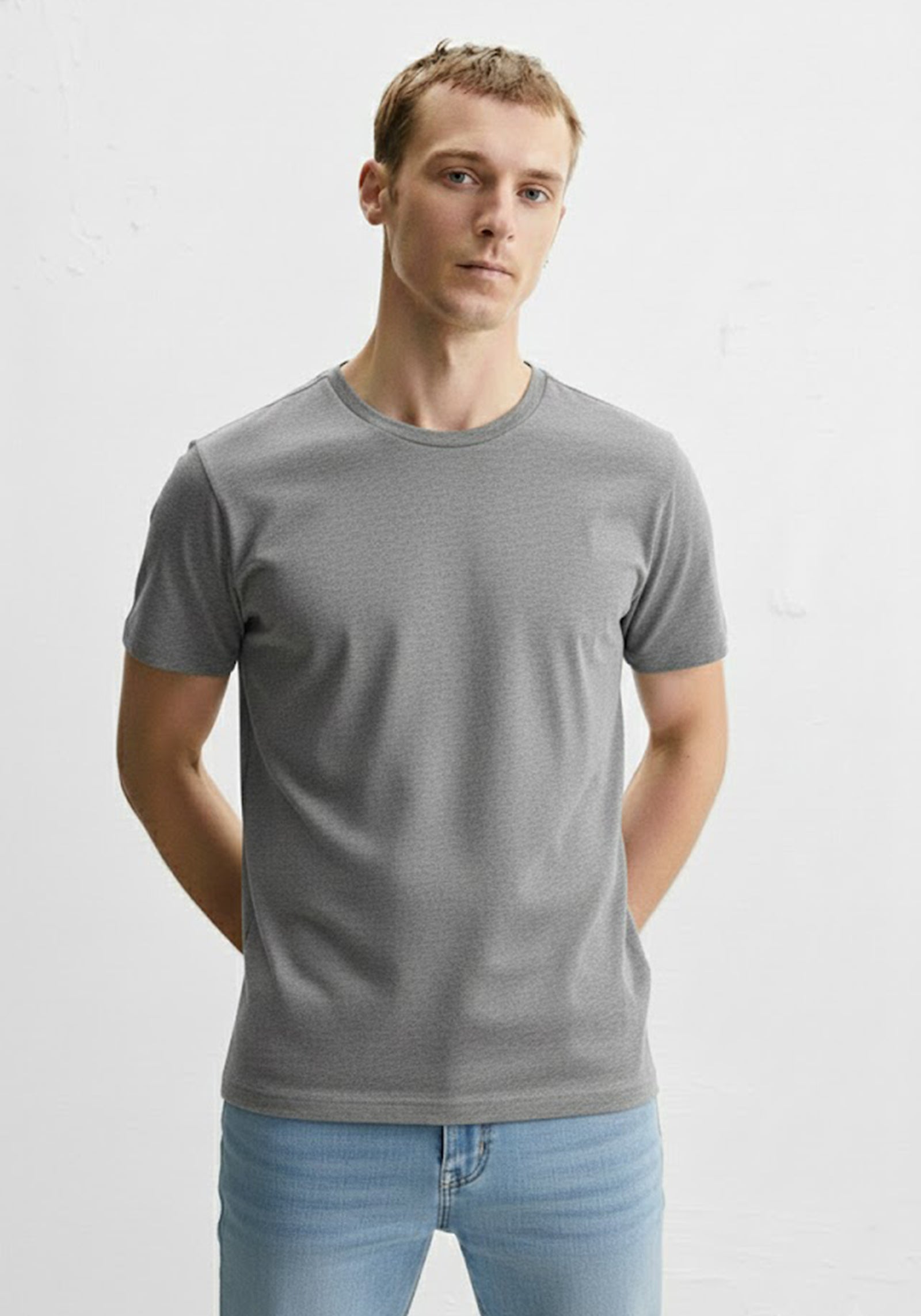Grey Essential Crew Neck T-Shirt