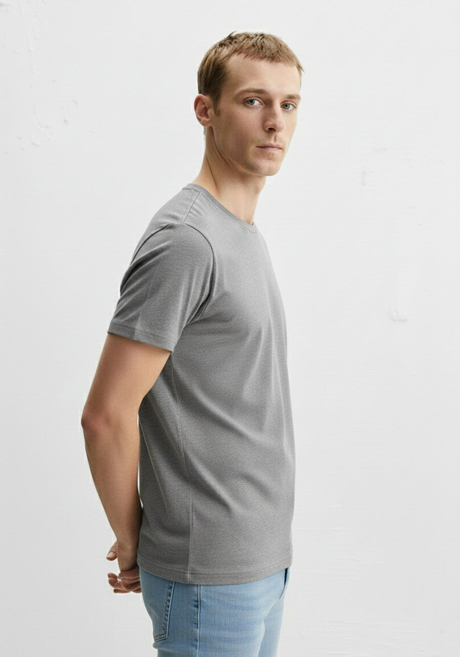 Grey Essential Crew Neck T-Shirt