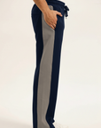 NAVY & GREY PANELLED TROUSER