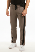 SMOKEY BROWN TROUSER WITH BLACK PANNELS
