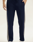 NAVY & GREY PANELLED TROUSER