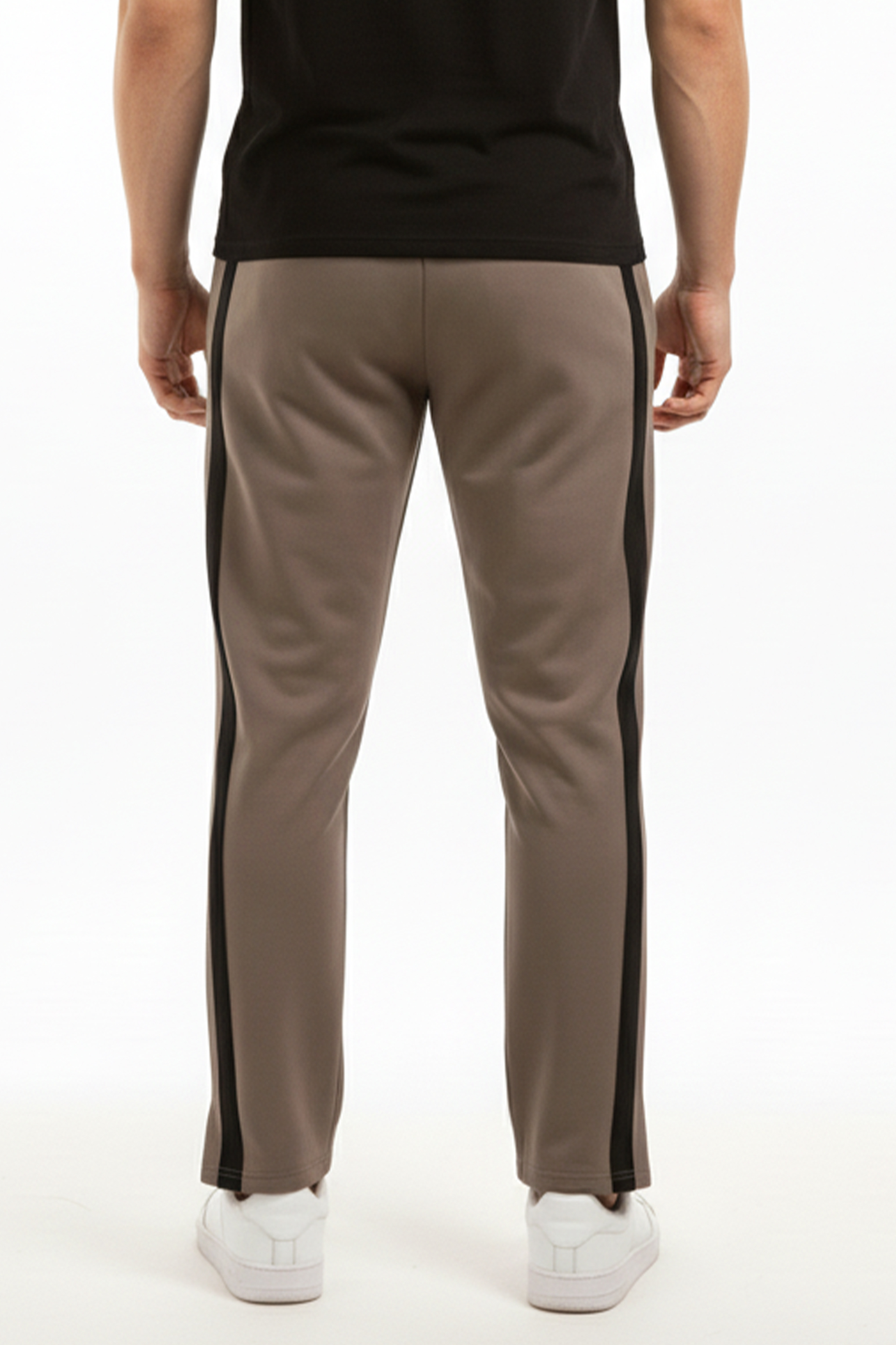 SMOKEY BROWN TROUSER WITH BLACK PANNELS
