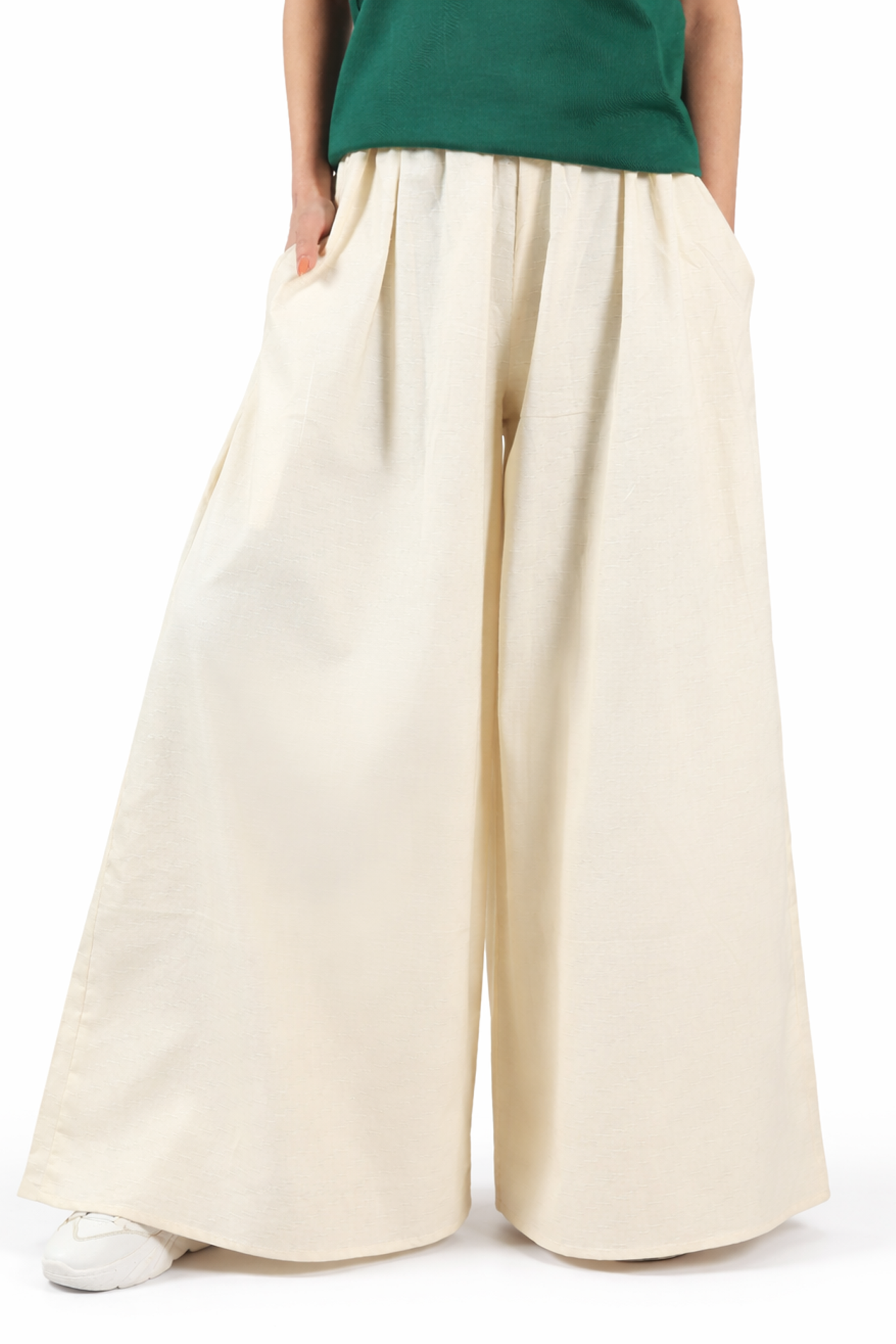 Ivory Flow Wide Leg Pants