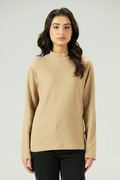 Elara Softline Mock Neck Tee