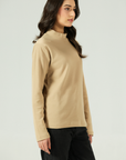 Elara Softline Mock Neck Tee