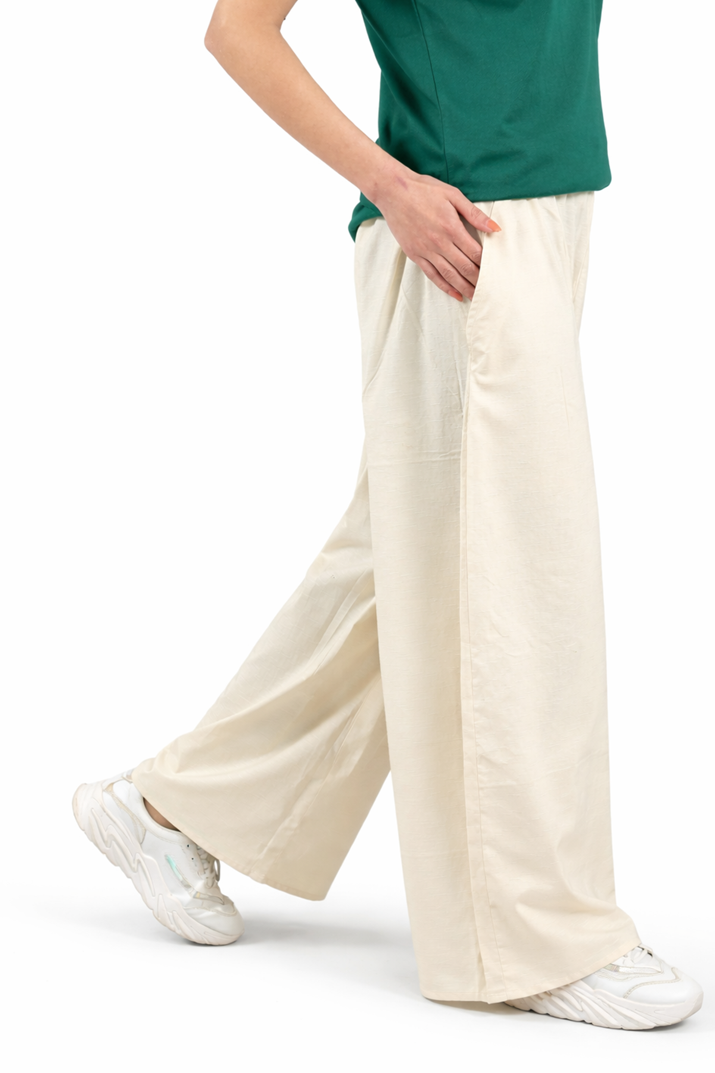 Ivory Flow Wide Leg Pants