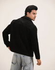 BLACK SHACKET WITH COLLAR