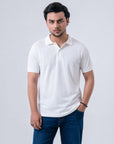 Signature Piqué White Polo