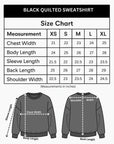 BLACK QUILTED SWEATSHIRT