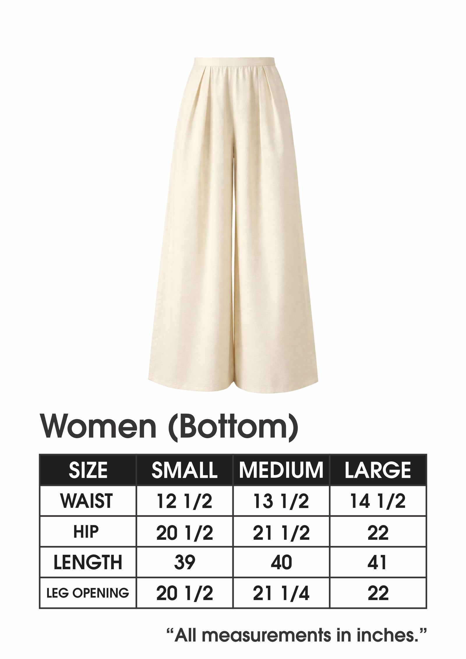 Ivory Flow Wide Leg Pants