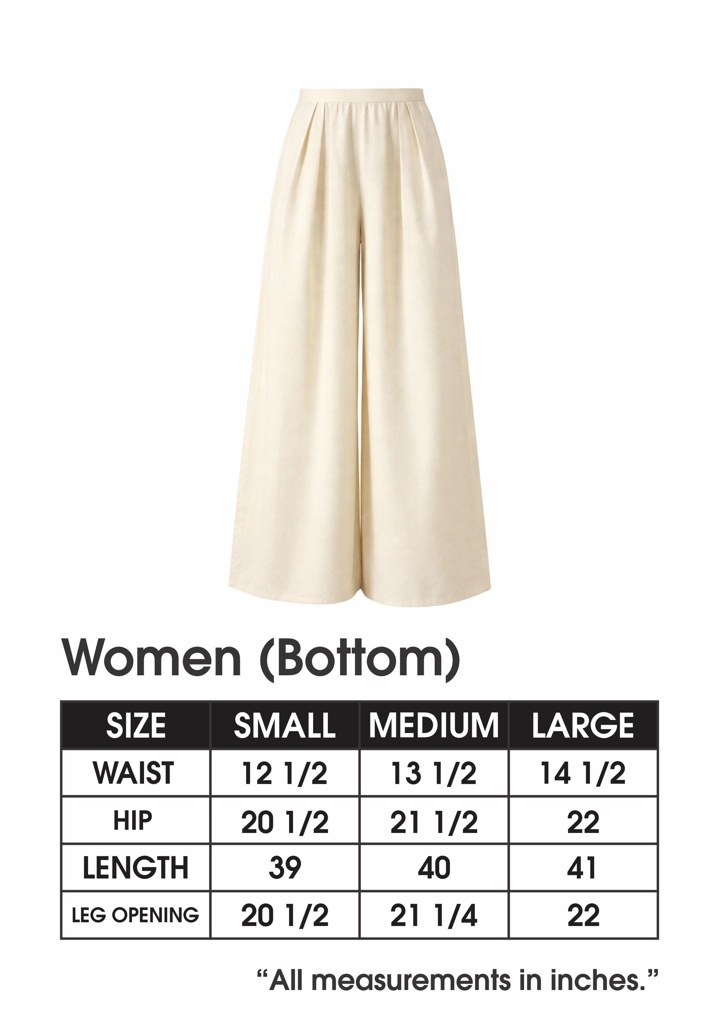 Ivory Flow Wide Leg Pants