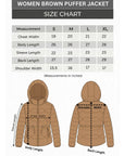 WOMEN BROWN PUFFER JACKET